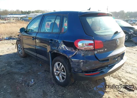 2013 Volkswagen Tiguan S z USA, uszkodzony, nr VIN WVGAV3AX1DW624424